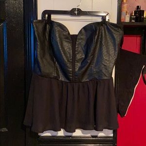 FTF Faux Leather Halter Top
